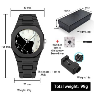 Montre pour homme simple, étanche, ultra-fine, polyvalente, à quartz, résistance à l'eau 10m, verre minéral, aiguilles, pour examen de la fonction publique - Product Image 2