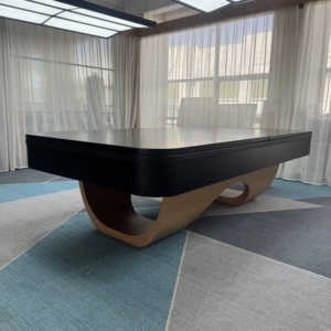 Table de billard en bois massif moderne sur mesure pour la maison, 7 pieds, coussin en bois, dalles de pierre bleue, cuir de qualité tournoi durable et luxueux - Product Image 6