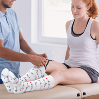 Chaussettes de compression colorées pour femmes, en polyester et coton, pour le sport, les médecins et les infirmières