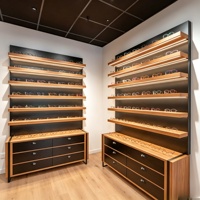 Vitrine de magasin d'optique entièrement personnalisable, présentoir à lunettes, étagère d'exposition, vitrine en verre pour magasin de lunettes, décoration de magasin
