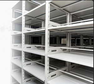 图书馆不锈钢书架图书馆家具书架可调钢制书架 - Product Image 3