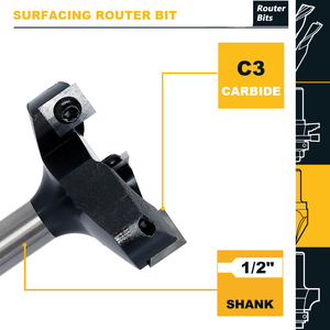 Fraises <span class=keywords><strong>de</strong></span> surfage pour spoilboard CNC, deux inserts en carbure, <span class=keywords><strong>fraise</strong></span> <span class=keywords><strong>à</strong></span> 3 flûtes pour l'aplatissement et le chanfreinage, <span class=keywords><strong>fraise</strong></span> <span class=keywords><strong>à</strong></span> raboter, <span class=keywords><strong>fraise</strong></span> <span class=keywords><strong>à</strong></span> planer - Product Image 4