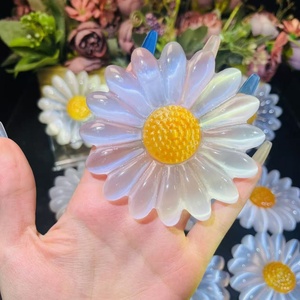 Venta al por Mayor de Adornos de Cristal de Selenita de Alta Calidad, Girasoles de Cristal, Gemas, Feng Shui, para Decoración y Sanación - Product Image 5