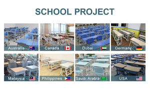 Conjunto de Escritorio y Silla Escolar de Acero Ajustable en Altura, Mesa de Estudio para Estudiantes de Primaria y <span class=keywords><strong>Secundaria</strong></span> - Product Image 5