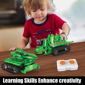 <span class=keywords><strong>Robot</strong></span> de programmation télécommandé 5 en 1 via application, jouets robots transformables DIY, blocs de construction de dinosaures électriques pour enfants - Product Image 6