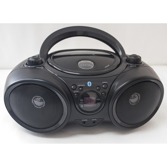 FM Stereo Radio DVD Compatible Boombox LCD Display AUX Port Supported Programmable CD Player Portable Receiver Two-way for