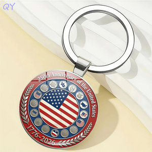 Llavero Metálico con Moneda de la Estatua de la Libertad, Recuerdo Personalizado para el Festival de Aniversario QY - Product Image 5