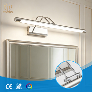 COMBO Modern LED Wall Lamp Stainless Steel <b>Bathroom</b> <b>Mirror</b> Light 5000K Daylight 25000H Lifespan Switch Control - Product Image 1