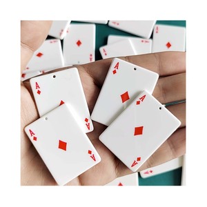 Mini Naipes de Acrílico, Miniatura de Simulación Plana de Resina, Juego de Mesa Pequeño, Póker, Decoración para el Hogar - Product Image 2