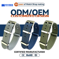 Bracelet de montre réglable en nylon 20mm 22mm, robuste, tressé, gris, bleu marine, vert, en acier inoxydable, à libération rapide, pour l'extérieur