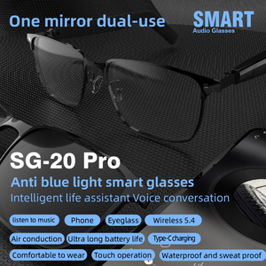 <span class=keywords><strong>Lunettes</strong></span> audio intelligentes au <span class=keywords><strong>design</strong></span> nouveau SG-20 <span class=keywords><strong>Pro</strong></span> Anti-lumière bleue Assistant vocal intelligent Appel BT <span class=keywords><strong>Lunettes</strong></span> de soleil de sport pour hommes - Product Image 6