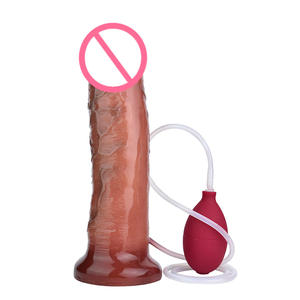 J yetişkin seks oyuncak su püskürtme manuel TPE silikon malzeme Anal Plug temizleyici manuel mastürbasyon sopa yapay penis - Product Image 1