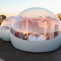 Tentes à bulles gonflables Hôtel de luxe Resort Glamping Tente à dôme gonflable transparente Maison à bulles gonflable transparente pour le camping