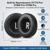 Kit de réparation de coussinets d'oreille de remplacement Beyerdynamic DT880 Pro/DT990 Pro pour DT770 Pro, confortables et résistants à la transpiration