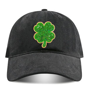 หมวกแก๊ป Lucky Green Heart Bling สำหรับวันเซนต์แพทริก สีขาว ผ้าโพลีเอสเตอร์ทั่วไป ปรับขนาดได้ หมวกเบสบอลกันแดดสำหรับผู้หญิง ใช้ได้ทุกฤดู - Product Image 6