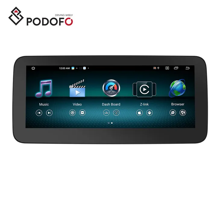 Podofo 12.3 ''カーラジオ8128GワイヤレスCarplayAndroid自動デュアルシステムforNTG5.0 Benz GLA/Aクラス/CLA 2015-2018 WIFI GPS OEM