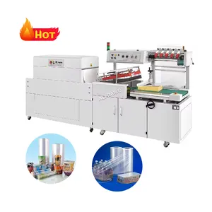 Automatic Cable Coils PE Film Sleeve Sealing Heat Shrink Tunnel Wrap Shrink Packing Machine