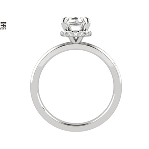 แหวนหมั้นเพชรแล็บโกรว์ทองคำแท้ 14K 18K หรูหราสำหรับผู้หญิง ได้รับการรับรองจาก IGI เพชรแล็บโกรว์ 2 กะรัต VVS เครื่องประดับเพชร - Product Image 5