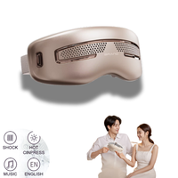 Masseur oculaire chaud/froid avec circulation d'air, musique intégrée, diffusion vocale, chauffage et refroidissement réglables, rechargeable par USB, batterie 2000 mAh