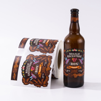 Autocollants personnalisés en feuille d'or avec gaufrage UV Etiquette adhésive à chaud Direct Manufacturer Perfect Beverage Food Wine Products