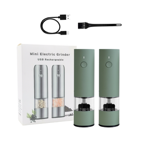 Ensemble moulin à sel et à poivre électrique rechargeable automatique mini, moulin à poivre électrique portable - Product Image 1
