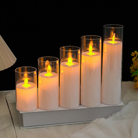 Bougies LED sans flamme à piles, supports transparents, effet de flamme vacillante réaliste, écologiques, pour Diwali, Noël, mariage