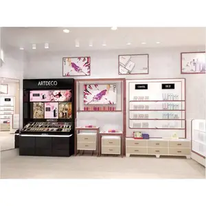 现代化妆品店室内设计化妆品展示架用于美容沙龙