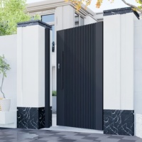 Portail Coulissant Électrique Moderne en Aluminium pour Jardin, Portail Cantilever Contemporain pour Entrée de Villa