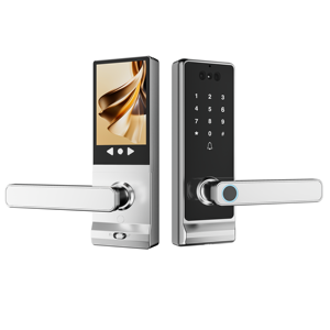 Holztür Kleines Smart Lock Tuya 3D-Gesichtserkennung Eingebaute Cat Eye & Bell Indoor-Bildschirm-App Remote Unlock Management - Product Image 3