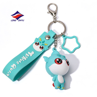 Longzhiyu – Porte-clés en caoutchouc personnalisé, design sur mesure, 20 ans d'expérience, pendentif poupées dessin animé Kawaii, porte-clés 3D avec dragonne