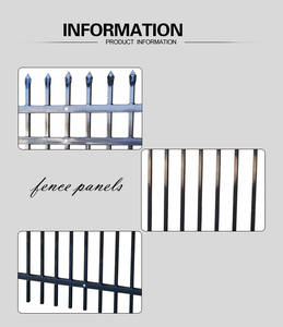 Grilles de clôture en acier métallique imperméables antirouille décoratives à pointe de lance noire pour entrepôt extérieur haute sécurité - Product Image 5
