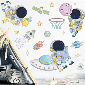 Cartoon Astronauta Autoadesivo Della Parete Creativo Del Bambino Carta Da Parati Della Decorazione Della Casa per bambini in <span class=keywords><strong>Camera</strong></span> Decorativa Della Parete <span class=keywords><strong>Camera</strong></span> Da Letto Adesivi Murali Per Bambini - Product Image 2
