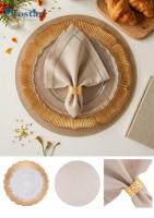Assiette de présentation moderne en verre avec dentelle créative pour mariages et réceptions