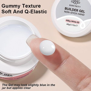 BORN PRETTY 60g Gel d'extension de main antiadhésif blanc laiteux transparent Logo personnalisé Moulage sculpté en 3D Constructeur d'ongles en gel dur pour Nail Art - Product Image 4