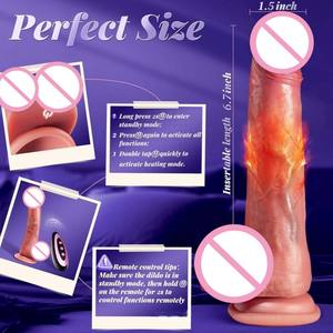 هزاز سيليكون واقعي بـ10 حركات دفع و10 اهتزازات، لعبة جنسية ناعمة للنساء مع تحفيز للنقطة G والشرج - Product Image 6