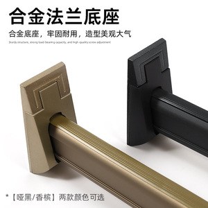 Aluminum Alloy <b>Wardrobe</b> <b>Hanging</b> Rod 0.8mm 1.0mm 1.2mm Thickness Wall Mount Non Detachable Modern Simple Design - Product Image 4