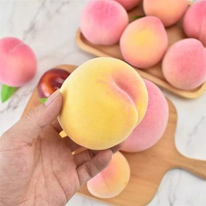 Pesca Artificiale Realistica con Peluria, Simulazione Fedele alla Realtà, Pesca <span class=keywords><strong>Rosa</strong></span> Finta per Oggetti di Scena Fotografici e Decorazioni Cucina - Product Image 2