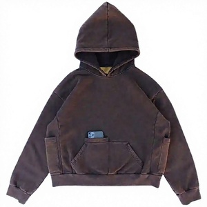 Sudadera con Capucha Extra Grande para Hombre, 100% Algodón, Felpa Francesa, Informal, Otoñal, Transpirable, con Bolsillo Frontal - Product Image 6