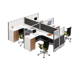 Modern Style Employee Workstations Modular Office Workstations With 4 6 8 And 10 Person Desks