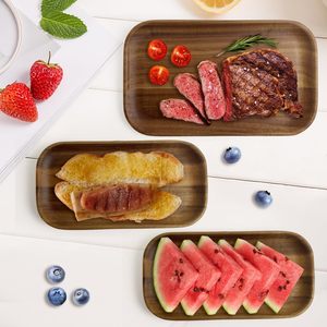 Ensemble de 3 assiettes en bois, 8/8/10 pouces, plateaux de service pour charcuterie, amuse-gueules, assiettes en bois d'acacia, plateaux de vaisselle empilables pour - Product Image 3