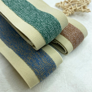 Fascia elastica in velluto felpata a righe scamosciata a righe con fascia elastica Concavo-convessa di 4.0cm - Product Image 4