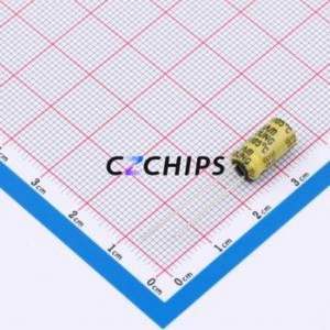 Condensateur électrolytique en aluminium à montage traversant NXH35V100M 6*11, D6xL11mm 100uF 20% 35V 540mA-100kHz - Product Image 2