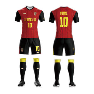 HENGYU Set di Maglia <span class=keywords><strong>da</strong></span> Calcio Traspirante 100% Poliestere con Scollo a V e Maniche Corte - Product Image 2