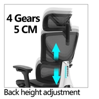 Fauteuil de bureau ergonomique en maille, avec repose-pieds, pivotant, pour ordinateur, maison/bureau,