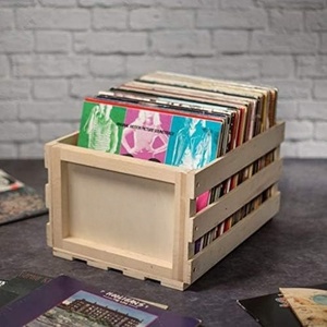 กล่องเก็บแผ่นเสียงไวนิลไม้พรีเมียม, ที่เก็บเอกสารไม้ไผ่, ชั้นวางนิตยสารบนโต๊ะ, ที่วางหนังสือทรงสามเหลี่ยม - Product Image 1
