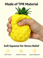 Jouet Squishy Géant Ananas Doux et Moelleux de 22 cm, 780 g, à Rebond Lent, Anti-Stress et Décompression, Boîte Mystère