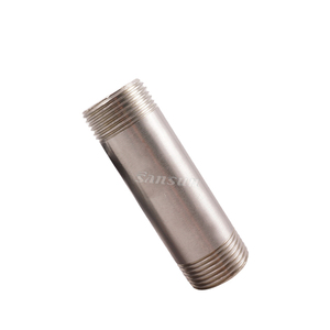 Accesorios de hierro <span class=keywords><strong>maleable</strong></span> de decoración de <span class=keywords><strong>acero</strong></span> inoxidable enchufes de tubo de rosca macho doble largo de 6 &amp;quot; - Product Image 3