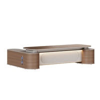 Ensemble de table et de chaise de bureau moderne, mobilier de bureau complet de luxe, design moderne, bureau de direction en forme de L pour PDG, directeur, cadre supérieur