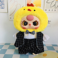 Vêtements pour poupées en peluche à thème animalier pour BB3, ensemble de remplacement de costume de gentleman et robe de mariée à l'échelle 400 %