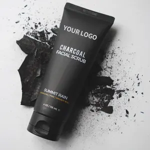 Wholesale Custom Organic Bamboo Charcoal Deep Cleansing Whitening Face Facial Scrub For Mens Wash
